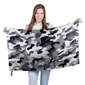 Флаг 3D с принтом Городской камуфляж в Петрозаводске, 100% полиэстер | плотность ткани — 95 г/м2, размер — 67 х 109 см. Принт наносится с одной стороны | альпийский камуфляж | камуфляж | омон