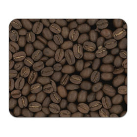 Коврик прямоугольный с принтом Кофе в Петрозаводске, натуральный каучук | размер 230 х 185 мм; запечатка лицевой стороны | Тематика изображения на принте: зёр | зерно | кофе | макро | обои | текстуры | фон | фото