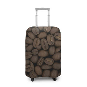 Чехол для чемодана 3D с принтом Кофе в Петрозаводске, 86% полиэфир, 14% спандекс | двустороннее нанесение принта, прорези для ручек и колес | зёр | зерно | кофе | макро | обои | текстуры | фон | фото