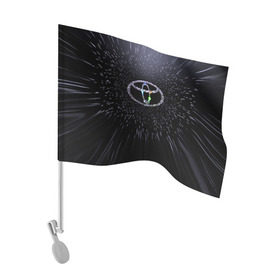 Флаг для автомобиля с принтом Toyota в Петрозаводске, 100% полиэстер | Размер: 30*21 см | space | toyota | космос | тоёта | тойота