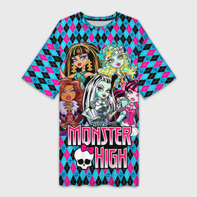 Платье-футболка 3D с принтом Monster High в Петрозаводске,  |  | монстер хай