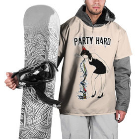 Накидка на куртку 3D с принтом Party hard в Петрозаводске, 100% полиэстер |  | happy new year | new year | party | вечеринка | конфетти | новый год | с новым годом
