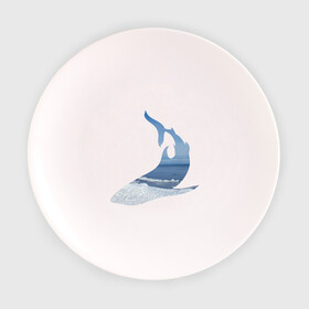 Тарелка с принтом Winter shark в Петрозаводске, фарфор | диаметр - 210 мм
диаметр для нанесения принта - 120 мм | акула | зима | лед | пляж