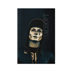 Обложка для паспорта матовая кожа с принтом Hollywood Undead в Петрозаводске, натуральная матовая кожа | размер 19,3 х 13,7 см; прозрачные пластиковые крепления | Тематика изображения на принте: хип хоп