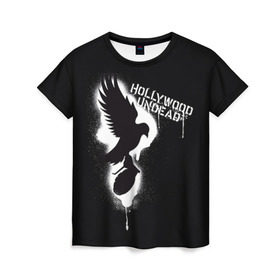 Женская футболка 3D с принтом Hollywood Undead в Петрозаводске, 100% полиэфир ( синтетическое хлопкоподобное полотно) | прямой крой, круглый вырез горловины, длина до линии бедер | хип хоп