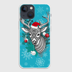 Чехол для iPhone 13 mini с принтом Новогодний олень в Петрозаводске,  |  | 2016 | christmas | deer | год | новогодний | новый | олень | рождественский | с новым годом