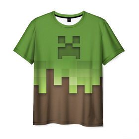 Мужская футболка 3D с принтом Minecraft edition в Петрозаводске, 100% полиэфир | прямой крой, круглый вырез горловины, длина до линии бедер | creeper | minecraft