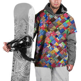 Накидка на куртку 3D с принтом Лоскутное шитьё в Петрозаводске, 100% полиэстер |  | Тематика изображения на принте: лоскут | одежда | текстура | ткань | шитьё