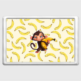 Магнит 45*70 с принтом Обезьяна с бананом в Петрозаводске, Пластик | Размер: 78*52 мм; Размер печати: 70*45 | Тематика изображения на принте: мартышка | обезьяна