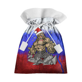 Подарочный 3D мешок с принтом Медведь в Петрозаводске, 100% полиэстер | Размер: 29*39 см | 2016 | год | медведь | мишка | новогодний | новый | патриот | россия | русский | с новым годом | сила | флаг