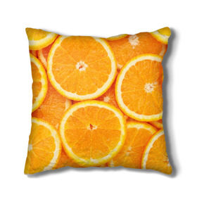 Подушка 3D с принтом Апельсинчик в Петрозаводске, наволочка – 100% полиэстер, наполнитель – холлофайбер (легкий наполнитель, не вызывает аллергию). | состоит из подушки и наволочки. Наволочка на молнии, легко снимается для стирки | orange | апельсин | фрукты