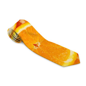 Галстук 3D с принтом Апельсинчик в Петрозаводске, 100% полиэстер | Длина 148 см; Плотность 150-180 г/м2 | orange | апельсин | фрукты