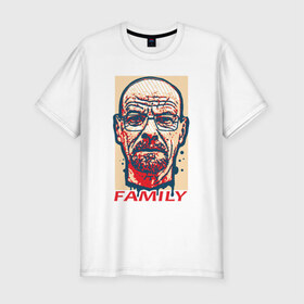 Мужская футболка премиум с принтом Family Heisenberg в Петрозаводске, 92% хлопок, 8% лайкра | приталенный силуэт, круглый вырез ворота, длина до линии бедра, короткий рукав | 