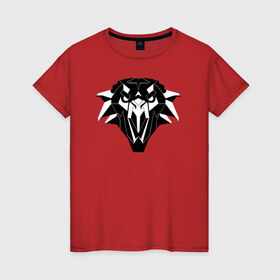 Женская футболка хлопок с принтом Griffin School - The Witcher в Петрозаводске, 100% хлопок | прямой крой, круглый вырез горловины, длина до линии бедер, слегка спущенное плечо | 