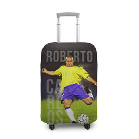 Чехол для чемодана 3D с принтом Roberto Carlos в Петрозаводске, 86% полиэфир, 14% спандекс | двустороннее нанесение принта, прорези для ручек и колес | carlos | football | roberto carlos | дели дайнамос | роберто | роберто карлос | футбол | футболист