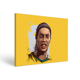 Холст прямоугольный с принтом Ronaldinho в Петрозаводске, 100% ПВХ |  | football | ronaldinho | роналдиньо | футбол | футболист