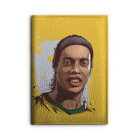 Обложка для автодокументов с принтом Ronaldinho в Петрозаводске, натуральная кожа |  размер 19,9*13 см; внутри 4 больших “конверта” для документов и один маленький отдел — туда идеально встанут права | Тематика изображения на принте: football | ronaldinho | роналдиньо | футбол | футболист