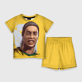 Детский костюм с шортами 3D с принтом Ronaldinho в Петрозаводске,  |  | football | ronaldinho | роналдиньо | футбол | футболист