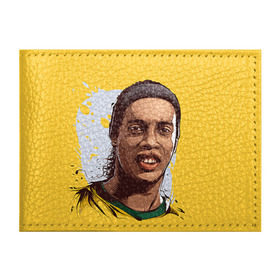 Обложка для студенческого билета с принтом Ronaldinho в Петрозаводске, натуральная кожа | Размер: 11*8 см; Печать на всей внешней стороне | Тематика изображения на принте: football | ronaldinho | роналдиньо | футбол | футболист