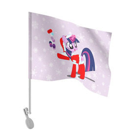 Флаг для автомобиля с принтом My Little Pony в Петрозаводске, 100% полиэстер | Размер: 30*21 см | friendship is magic | mlp | my little pony | new year | pinky pie | swag | дружба   это чудо | мой маленький пони | новый год | пони | поняши | поняшки | с новым годом | сваг | свэг