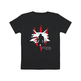 Детская футболка хлопок с принтом OLD WOLF в Петрозаводске, 100% хлопок | круглый вырез горловины, полуприлегающий силуэт, длина до линии бедер | the witcher 3: wild hunt ведьмак дикая охота