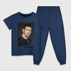 Детская пижама хлопок с принтом Lionel Messi в Петрозаводске, 100% хлопок |  брюки и футболка прямого кроя, без карманов, на брюках мягкая резинка на поясе и по низу штанин
 | lionel messi | аргентина | барселона | лига чемпионов | лионель месси | футбол
