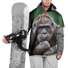 Накидка на куртку 3D с принтом Обезьяна в Петрозаводске, 100% полиэстер |  | Тематика изображения на принте: 2016 | мартышка | обезьяна | с новым годом | символ нг