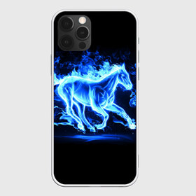 Чехол для iPhone 12 Pro Max с принтом Ледяной конь в Петрозаводске, Силикон |  | Тематика изображения на принте: арт | лёд | лошадь | огонь | пламя