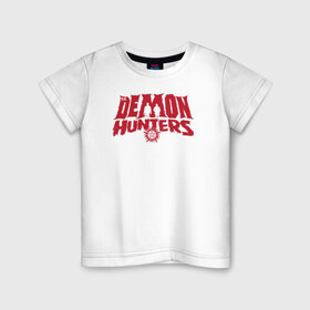 Детская футболка хлопок с принтом The Demon Hunters в Петрозаводске, 100% хлопок | круглый вырез горловины, полуприлегающий силуэт, длина до линии бедер | 