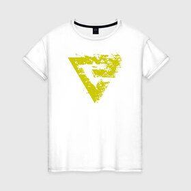 Женская футболка хлопок с принтом Witcher Quen sign в Петрозаводске, 100% хлопок | прямой крой, круглый вырез горловины, длина до линии бедер, слегка спущенное плечо | 
