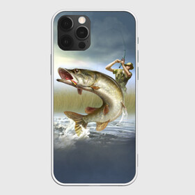 Чехол для iPhone 12 Pro с принтом Щука в Петрозаводске, силикон | область печати: задняя сторона чехла, без боковых панелей | fishing | рыба | рыбак | рыбалка | туризм | щука