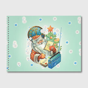 Альбом для рисования с принтом Дед мороз в Петрозаводске, 100% бумага
 | матовая бумага, плотность 200 мг. | Тематика изображения на принте: 2016 | год | дед мороз | новый | открытка | ретро | с новым годом | советский | ссср