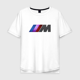 Мужская футболка хлопок Oversize с принтом BMW M texture в Петрозаводске, 100% хлопок | свободный крой, круглый ворот, “спинка” длиннее передней части | 5 | bmw | m | бмв | м