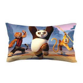 Подушка 3D антистресс с принтом Кунг фу панда в Петрозаводске, наволочка — 100% полиэстер, наполнитель — вспененный полистирол | состоит из подушки и наволочки на молнии | kung fu | kung fu panda | panda | кунг фу | кунг фу панда | кунгфу | панда. кунг фу | по