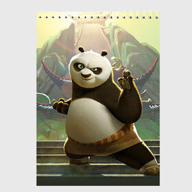 Скетчбук с принтом Кунг фу панда в Петрозаводске, 100% бумага
 | 48 листов, плотность листов — 100 г/м2, плотность картонной обложки — 250 г/м2. Листы скреплены сверху удобной пружинной спиралью | Тематика изображения на принте: kung fu | kung fu panda | panda | кунг фу | кунг фу панда | кунгфу | панда. кунг фу | по