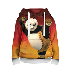 Детская толстовка 3D с принтом Кунг фу панда в Петрозаводске, 100% полиэстер | двухслойный капюшон со шнурком для регулировки, мягкие манжеты на рукавах и по низу толстовки, спереди карман-кенгуру с мягким внутренним слоем | kung fu | kung fu panda | panda | кунг фу | кунг фу панда | кунгфу | панда. кунг фу | по