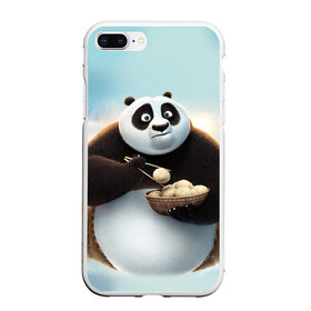 Чехол для iPhone 7Plus/8 Plus матовый с принтом Кунг фу панда в Петрозаводске, Силикон | Область печати: задняя сторона чехла, без боковых панелей | Тематика изображения на принте: панда