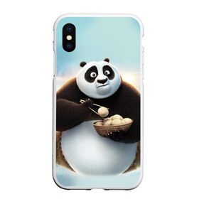 Чехол для iPhone XS Max матовый с принтом Кунг фу панда в Петрозаводске, Силикон | Область печати: задняя сторона чехла, без боковых панелей | панда