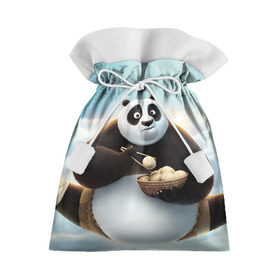 Подарочный 3D мешок с принтом Кунг фу панда в Петрозаводске, 100% полиэстер | Размер: 29*39 см | панда