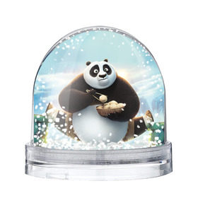 Снежный шар с принтом Кунг фу панда в Петрозаводске, Пластик | Изображение внутри шара печатается на глянцевой фотобумаге с двух сторон | панда