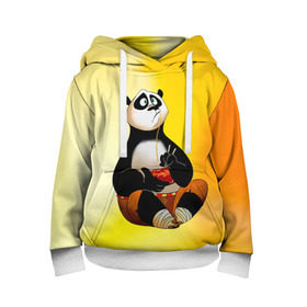 Детская толстовка 3D с принтом Кунг фу панда в Петрозаводске, 100% полиэстер | двухслойный капюшон со шнурком для регулировки, мягкие манжеты на рукавах и по низу толстовки, спереди карман-кенгуру с мягким внутренним слоем | kung fu | kung fu panda | panda | кунг фу | кунг фу панда | кунгфу | панда. кунг фу | по
