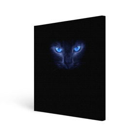 Холст квадратный с принтом Кошка с голубыми глазами в Петрозаводске, 100% ПВХ |  | глаза | кот | синий