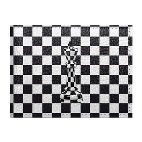 Обложка для студенческого билета с принтом Ферзь в Петрозаводске, натуральная кожа | Размер: 11*8 см; Печать на всей внешней стороне | Тематика изображения на принте: клетки | ферзь | шахматная доска | шахматы