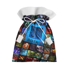 Подарочный 3D мешок с принтом Dota 2 коллаж логотип в Петрозаводске, 100% полиэстер | Размер: 29*39 см | dota 2 коллаж | девушки | игра | логотип | монстры