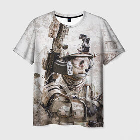 Мужская футболка 3D с принтом ФСБ Альфа в Петрозаводске, 100% полиэфир | прямой крой, круглый вырез горловины, длина до линии бедер | армия | военный | рф | служба | стрелок | структура