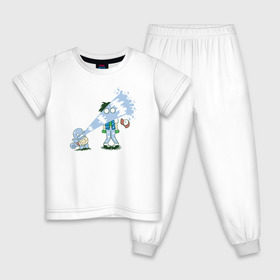 Детская пижама хлопок с принтом Squirt-Fail в Петрозаводске, 100% хлопок |  брюки и футболка прямого кроя, без карманов, на брюках мягкая резинка на поясе и по низу штанин
 | 