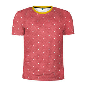 Мужская футболка 3D спортивная с принтом Сердечки в Петрозаводске, 100% полиэстер с улучшенными характеристиками | приталенный силуэт, круглая горловина, широкие плечи, сужается к линии бедра | любовь | орнамент | праздник | сердечки