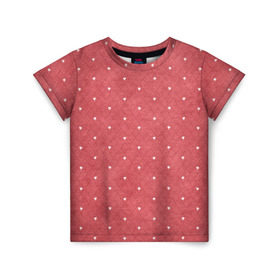 Детская футболка 3D с принтом Сердечки в Петрозаводске, 100% гипоаллергенный полиэфир | прямой крой, круглый вырез горловины, длина до линии бедер, чуть спущенное плечо, ткань немного тянется | любовь | орнамент | праздник | сердечки