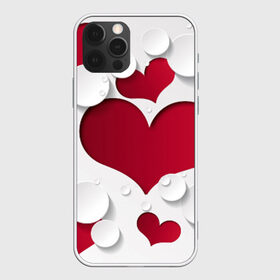 Чехол для iPhone 12 Pro Max с принтом Сердца в Петрозаводске, Силикон |  | Тематика изображения на принте: любовь | орнамент | праздник | сердца