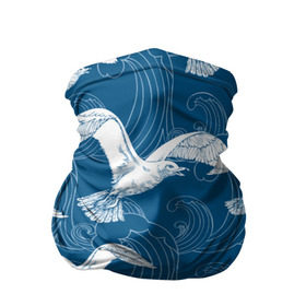 Бандана-труба 3D с принтом Чайки в Петрозаводске, 100% полиэстер, ткань с особыми свойствами — Activecool | плотность 150‒180 г/м2; хорошо тянется, но сохраняет форму | небо | полет | птицы | чайки